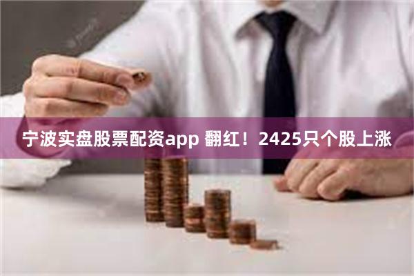 宁波实盘股票配资app 翻红！2425只个股上涨