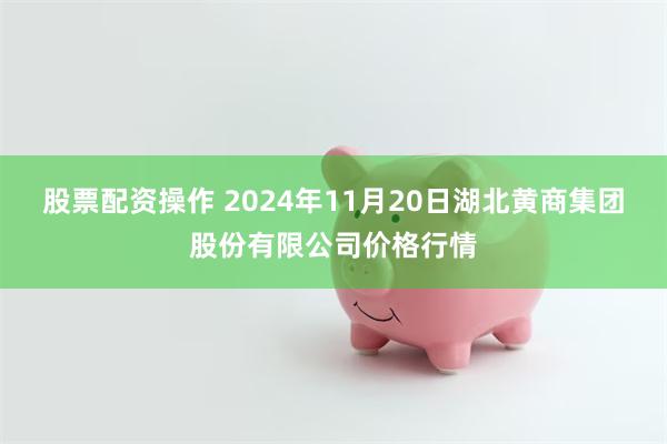 股票配资操作 2024年11月20日湖北黄商集团股份有限公司价格行情